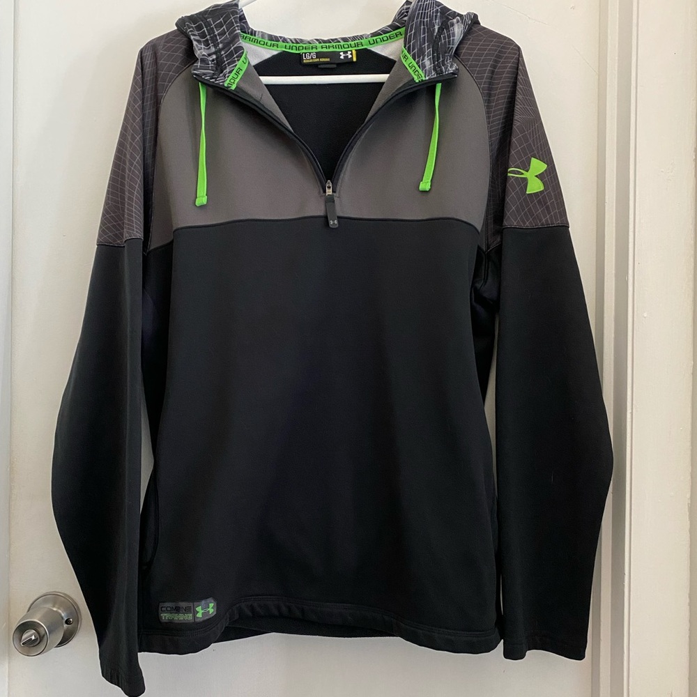 Under Armour combine training black hoodie with zipper